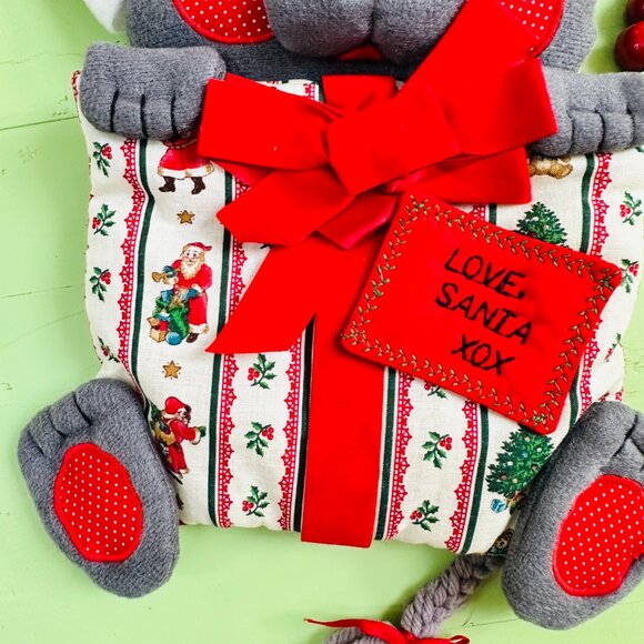 Vintage Large Xmas Mouse Wall Decor Christmas Front Door Sign Vintage Christmas - Picture 3 of 9